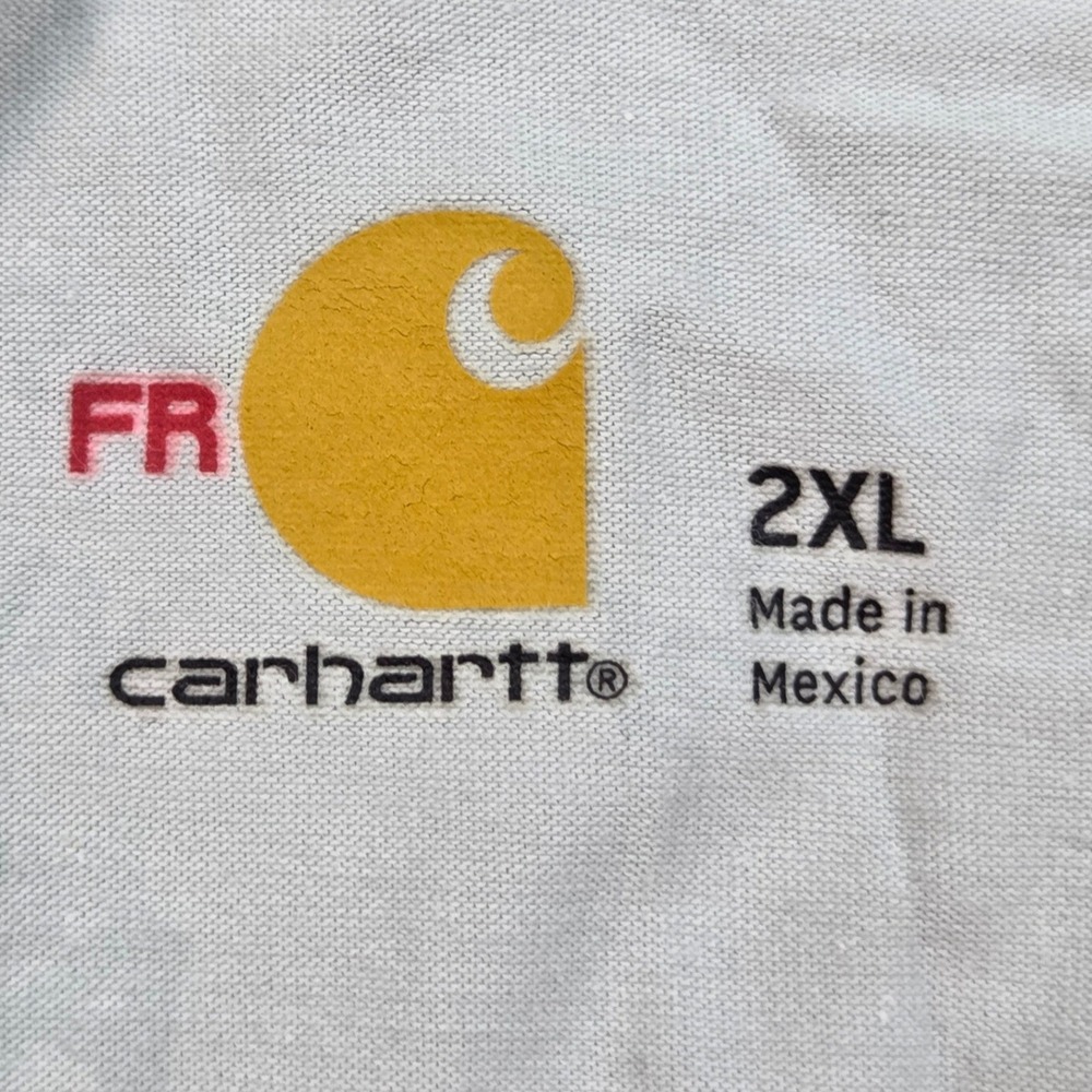 Carhartt Force FR Flame Resistant Shirt Mens 2XL Short Sleeve 102903-051 Grey